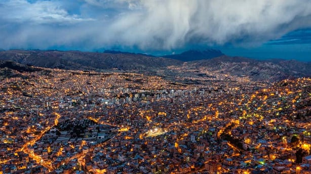 Một góc La Paz - thủ đô hành chính của Bolivia nhìn từ trên cao (Ảnh: Internet)