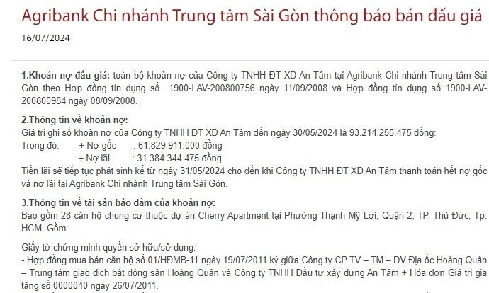 Ông chủ mới bị hoãn xuất cảnh, ngân hàng rao bán loạt chung cư của Địa Ốc Hoàng Quân