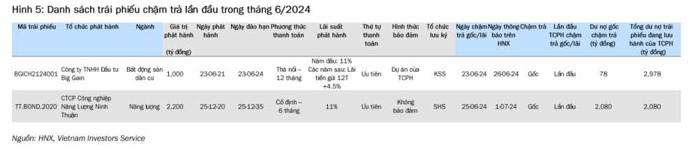 VIS Rating: Lộ diện 2 doanh nghiệp chậm trả gốc trái phiếu trong tháng 6, tổng giá trị 2.160 tỷ đồng