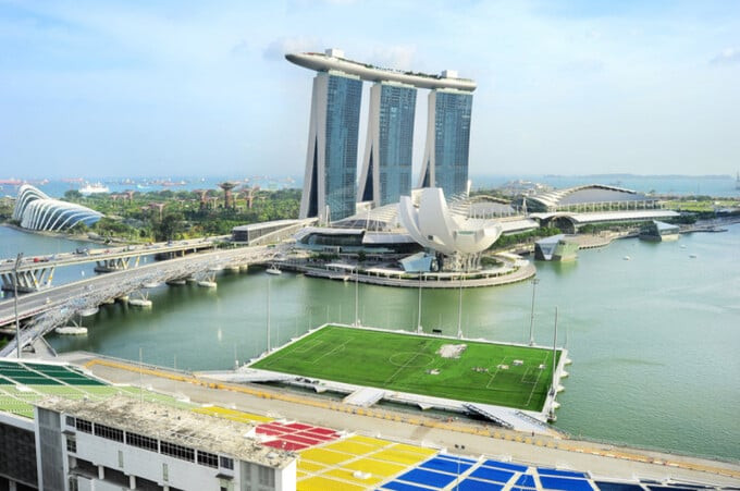 Sân The Float, Vịnh Marina, Singapore (Ảnh: Internet)