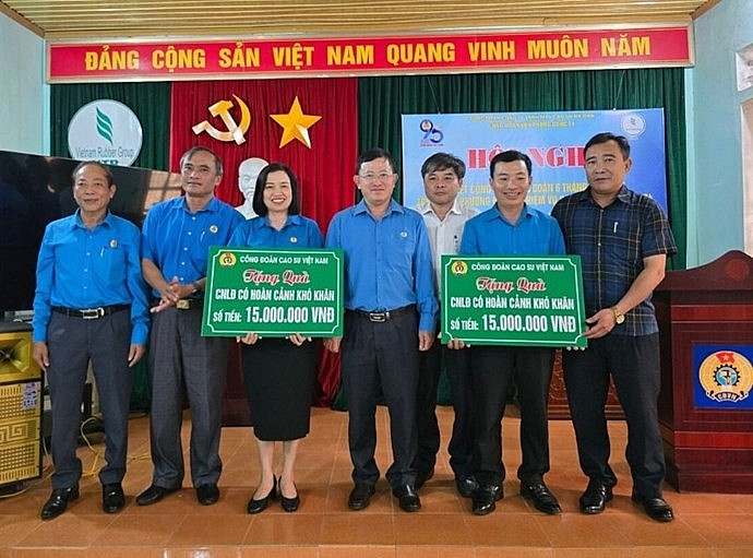 Công đoàn ngành cao su đã chi số tiền hơn trăm tỷ đồng từ đầu năm 2024