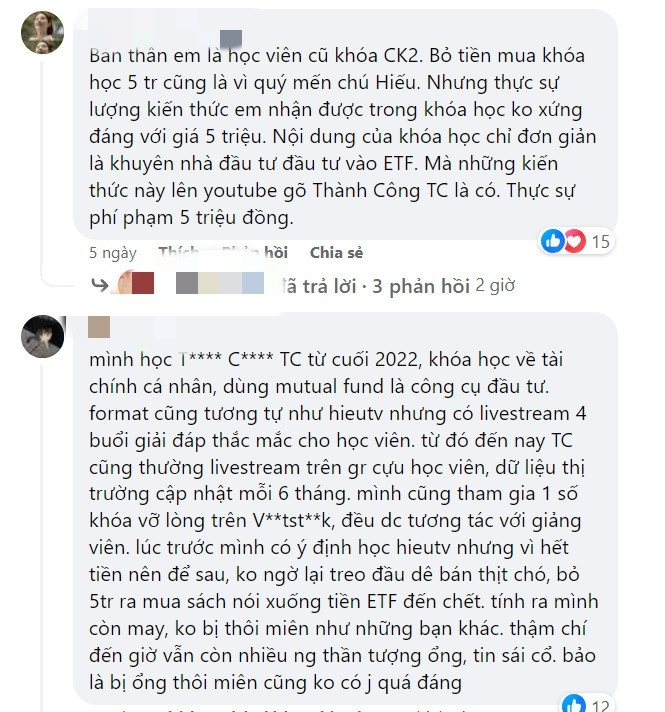 Một youtuber nổi tiếng bị tố 'lùa gà' thông qua bán khóa học đầu tư chứng khoán, thu về 135 tỷ đồng