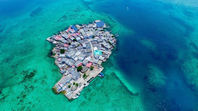 Santa Cruz del Islote - Hòn đảo chật chội nhất thế giới (Ảnh: CNN)