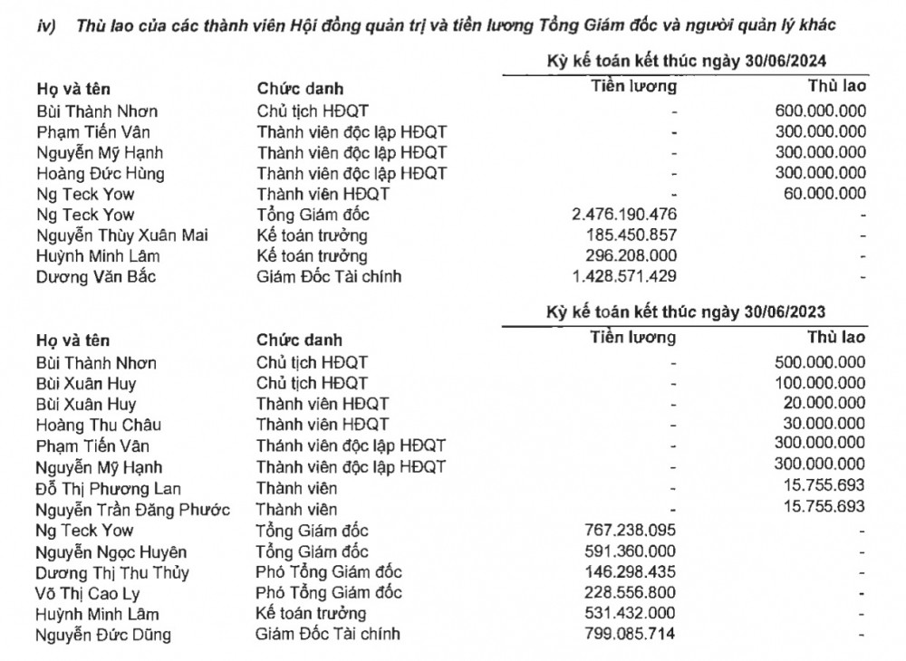 Bất ngờ mức thu nhập của các ‘sếp’ tại Novaland (NVL)