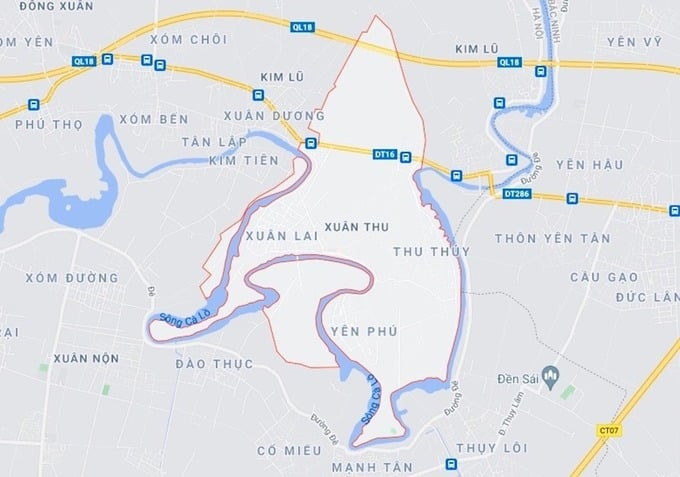 Vị trí xã Xuân Thu. Ảnh: Google Map