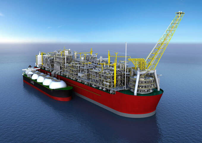 Tàu nổi Prelude FLNG. Ảnh: Shell