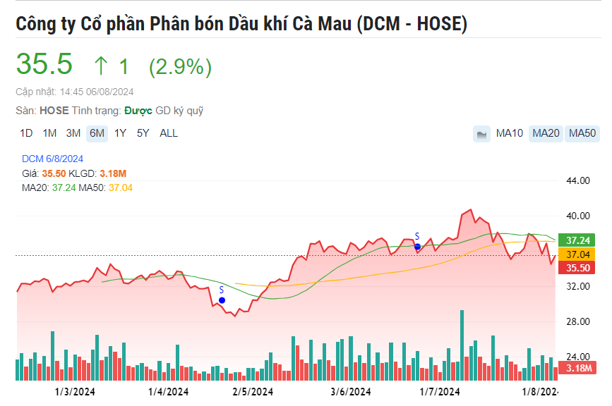 Cổ phiếu đáng chú ý ngày 7/8: DCM, SHS, ITC