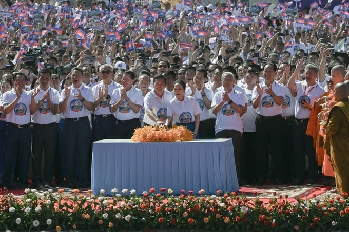 Hình ảnh lễ khởi công (Ảnh: AFP)