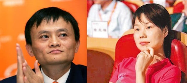 Hình ảnh Jack Ma và vợ. Ảnh: Internet