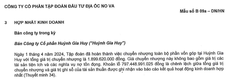 Vụ Novaland (NVL) ‘bán rẻ đứa con' Huỳnh Gia Huy lỗ nặng gần 800 tỷ đồng: Hé lộ thông tin mới