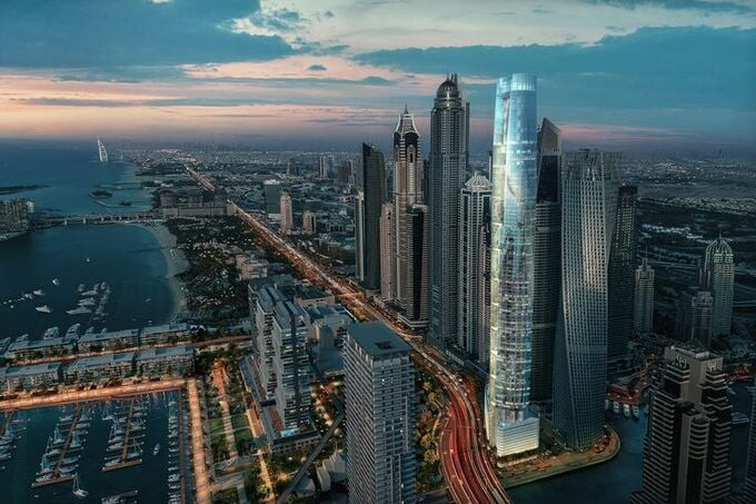 Bối cảnh 3D dự án Ciel Dubai Marina