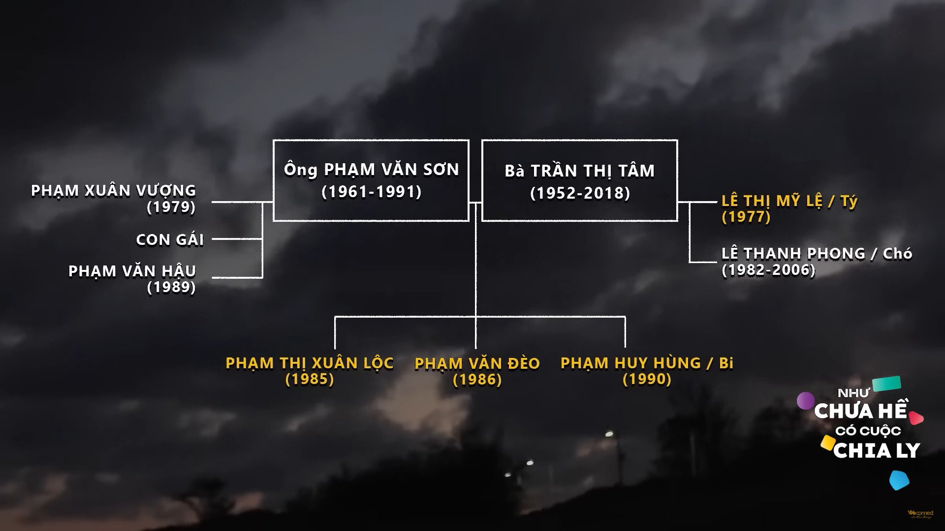 Cây gia phả của gia đình chị Lệ. Ảnh: Chụp màn hình