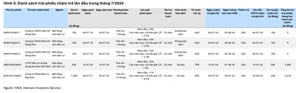 VIS Rating: Có đến 12.200 tỷ đồng trái phiếu chậm trả phát sinh mới từ đầu năm