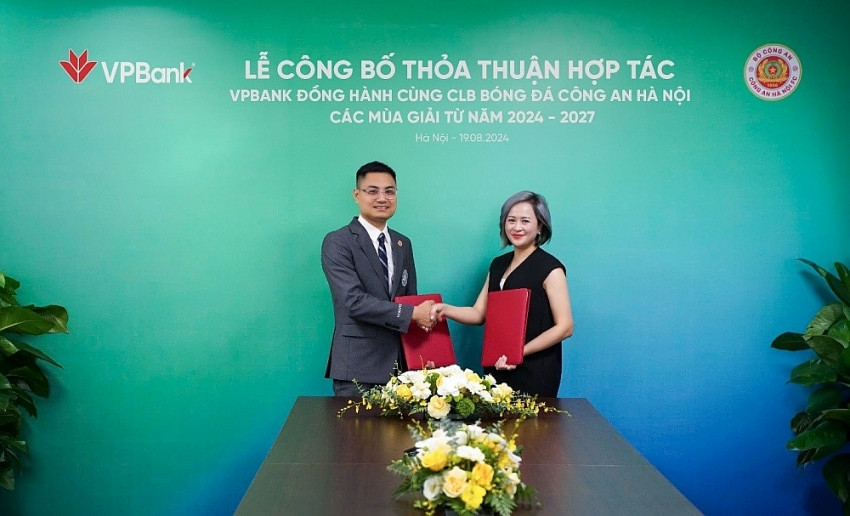 VPBank hợp tác cùng CLB Bóng đá Công an Hà Nội quảng bá thương hiệu