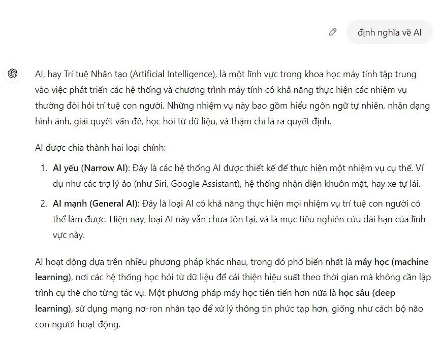 'Nhiều người đang đánh đồng trí tuệ nhân tạo AI với ChatGPT, Gemini'