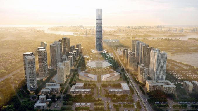 Phương án thiết kế tòa tháp Tài chính 108 tầng của Skidmore, Owings & Merrill (Mỹ) đã được lựa chọn. Ảnh: Báo VnExpress