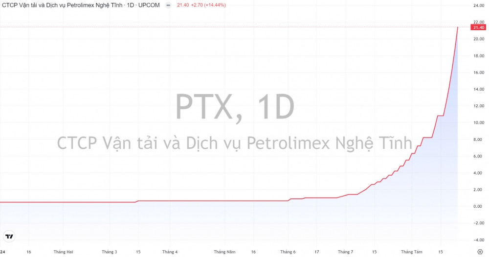 Một cổ phiếu tăng sốc gần 4.400% nhưng P/E vẫn thấp hơn trung bình ngành