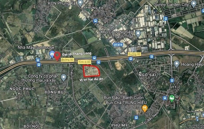 Vị trí Bệnh viện Nhi Trung ương cơ sở 2. Ảnh: Google Map