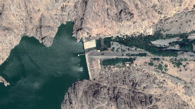 Đập Arbaat ở Sudan (Ảnh: Google Earth)