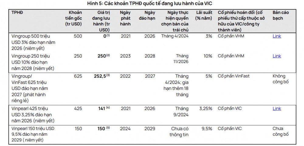 Vingroup tất toán 906,5 triệu USD trái phiếu quốc tế có quyền chuyển đổi thành cổ phiếu VIC, VHM, VFS