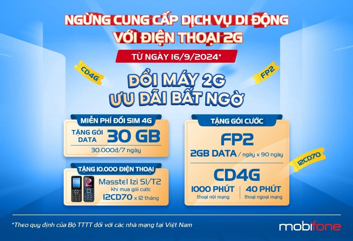 MobiFone hỗ trợ người dân chuyển đổi điện thoại 2G lên 4G