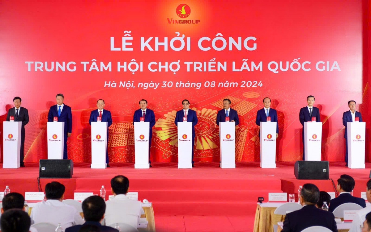 Khởi công Trung tâm hội chợ triển lãm Quốc gia của Vingroup (VIC): Dự án mang hình ảnh thần Kim Quy