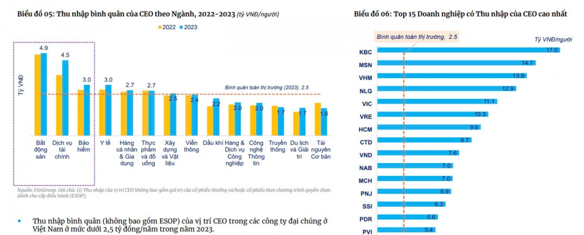 CEO các công ty đại chúng thu nhập trung bình 2,5 tỷ đồng/năm, 'nữ tướng' Kinh Bắc đứng đầu