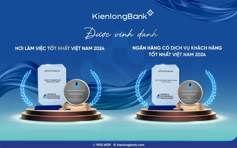 KienlongBank giành cú đúp giải thưởng cho hạng mục Nhân sự & Dịch vụ khách hàng