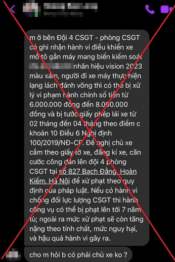 Chiêu mới: Giả danh CSGT xử phạt: Yêu cầu nạn nhân giữ bí mật với gia đình, nhân viên ngân hàng