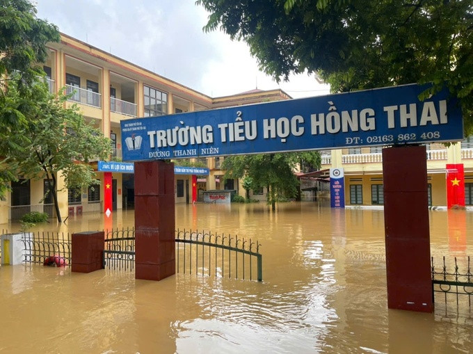 Trường Tiểu học Hồng Thái, TP Yên Bái hôm 9/9. Ảnh: VnEpress