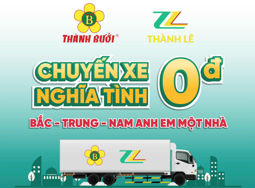 Nhà xe Thành Bưởi khởi động những chuyến xe 0 đồng chở đồ cứu trợ từ Nam ra Bắc