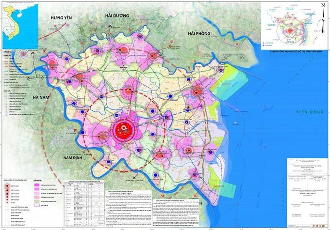 Quy hoạch tỉnh Thái Bình thời kỳ 2021 - 2030, tầm nhìn đến năm 2050 xác định 4 trụ cột tăng trưởng, 4 không gian kinh tế - xã hội và 3 hành lang kinh tế và định hướng phát triển các ngành, lĩnh vực. Ảnh: Internet