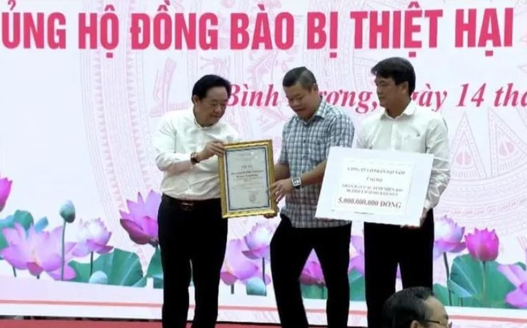 Công ty Đại Nam của ông Dũng 'lò vôi' ủng hộ 5 tỷ đồng để hỗ trợ đồng bào vùng lũ