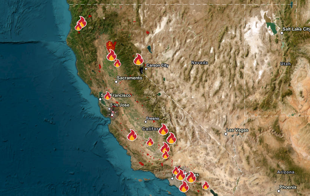 3 vụ cháy rừng lan rộng ở California (Mỹ), hàng chục nghìn người phải sơ tán khẩn cấp - ảnh 2