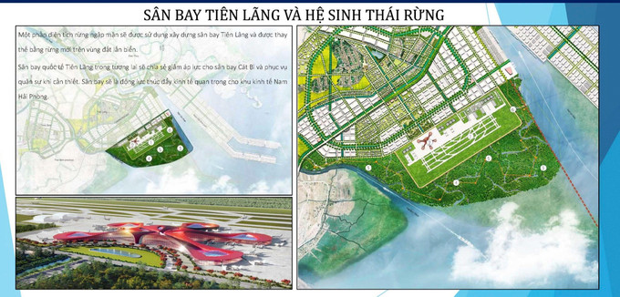 Sân bay quốc tế Tiên Lãng là điểm nhấn của Đề án Khu kinh tế ven biển phía Nam Hải Phòng. Ảnh: Internet