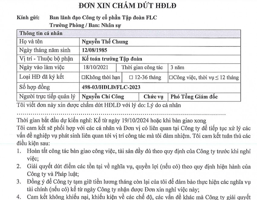 Tập đoàn FLC: Kế toán trưởng bất ngờ xin từ nhiệm sau 3 năm gắn bó