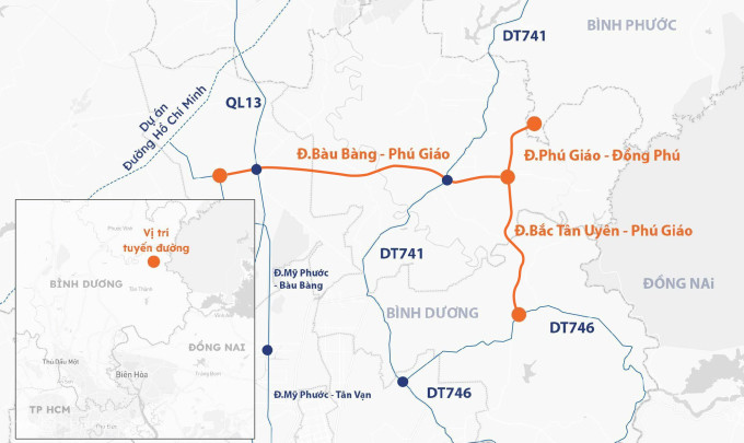 Vị trí tuyến đường tạo lực có tổng vốn đầu tư hơn 5.200 tỷ đồng. Ảnh: Internet