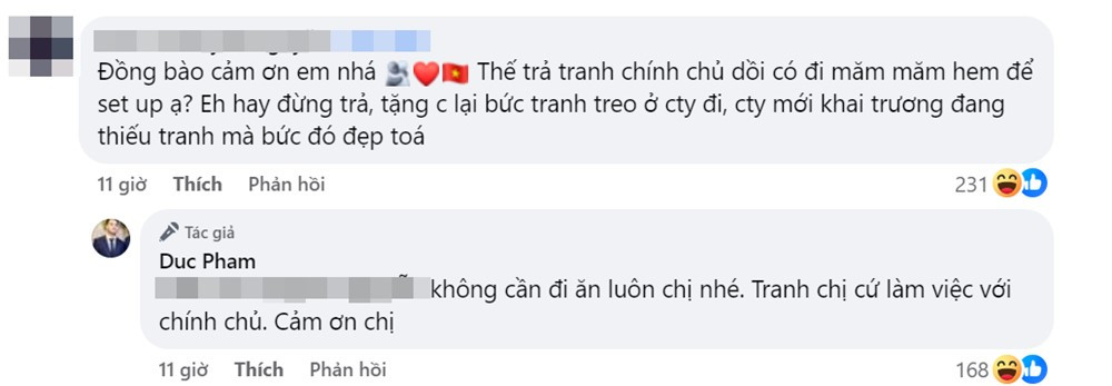 Chồng cũ gửi lại Diệp Lâm Anh bức tranh trúng đấu giá 120 triệu, tiết lộ về bữa tối riêng tư - ảnh 2