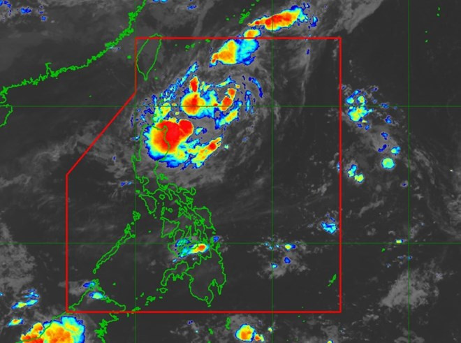 Áp thấp nhiệt đới bên trong khu vực dự báo của Philippines có khả năng mạnh lên thành bão vào ngày 29/9. Ảnh: PAGASA