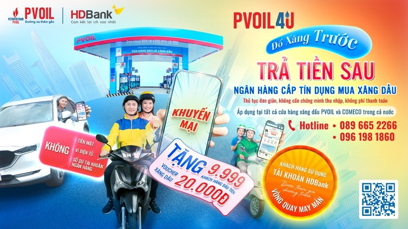 PVOIL ra mắt ứng dụng mua xăng dầu: Tặng voucher, mua trước trả sau