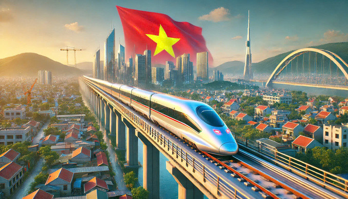 Đường sắt cao tốc Bắc - Nam có tốc độ 350km/h. Ảnh minh họa