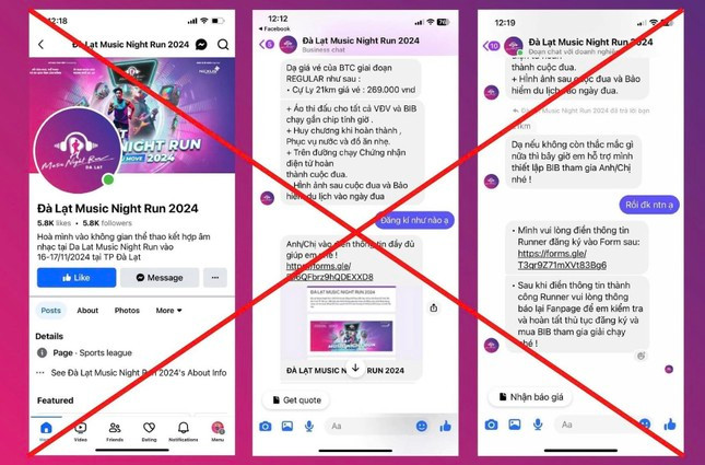 Kẻ gian mạo danh giải chạy Dalat Music Night Run để lừa đảo ảnh 1