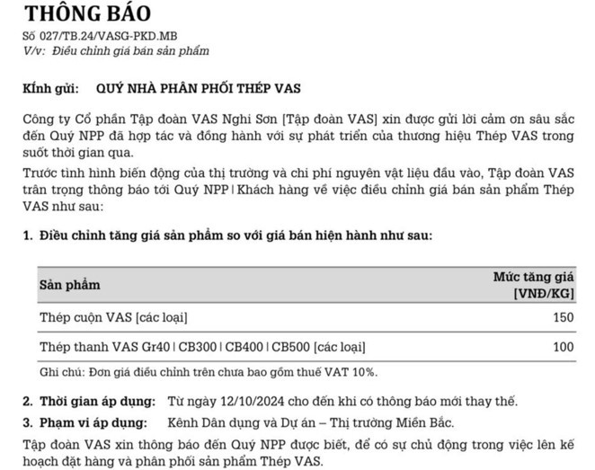 Doanh nghiệp thép tiếp tục tăng giá bán