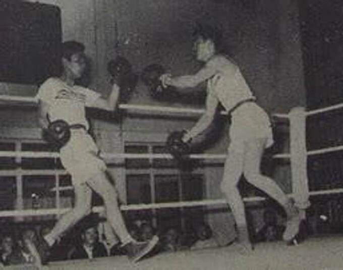 Trận đấu boxing giữa Lý Tiểu Long và Gary Elms vào năm 1958. Ảnh: Internet