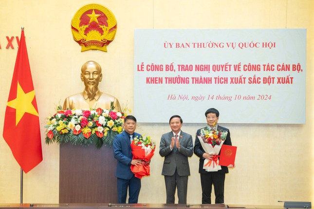 Công bố Nghị quyết của Ủy ban Thường vụ Quốc hội về công tác cán bộ và khen thưởng thành tích xuất sắc ảnh 1