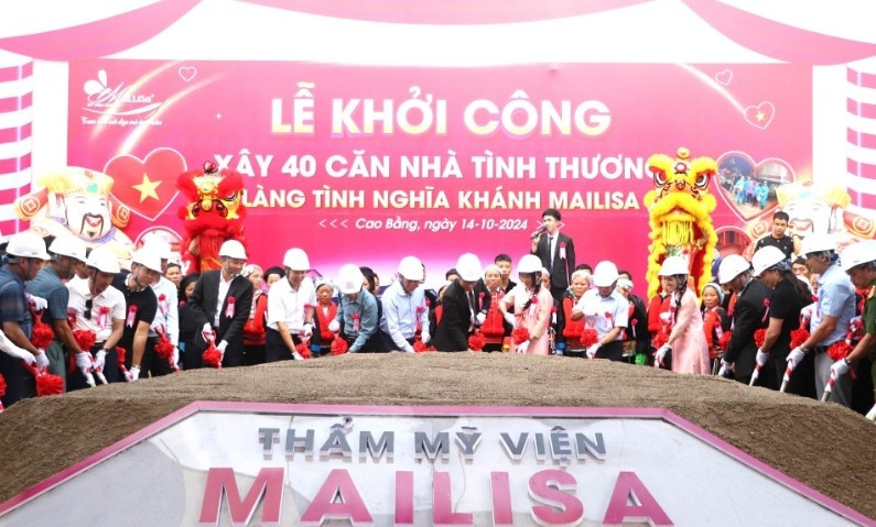 Mailisa chính thức động thổ khởi công xây dựng 40 căn nhà tình thương làng tình nghĩa, kinh phí dự trù 17 tỷ