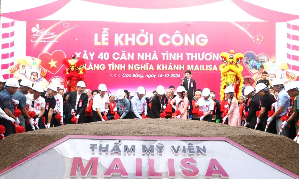 Chính thức khởi công xây 40 nhà tình thương do 'trùm thẩm mỹ' Mailisa ủng hộ ở Cao Bằng, sẽ bàn giao trước Tết Nguyên đán - ảnh 2