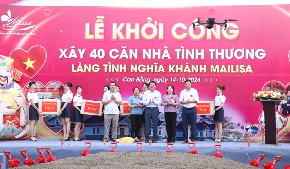 Chính thức khởi công xây 40 nhà tình thương do 'trùm thẩm mỹ' Mailisa ủng hộ ở Cao Bằng, sẽ bàn giao trước Tết Nguyên đán - ảnh 3