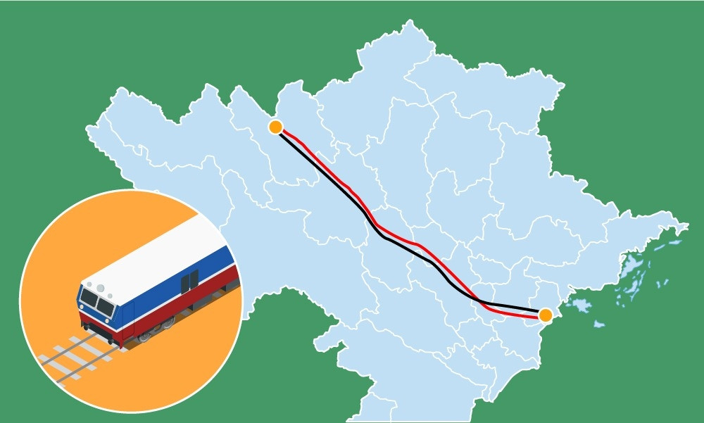 Đường sắt Lào Cai - Hà Nội - Hải Phòng - Quảng Ninh sẽ qua 10 tỉnh, thành với chiều dài hơn 400km