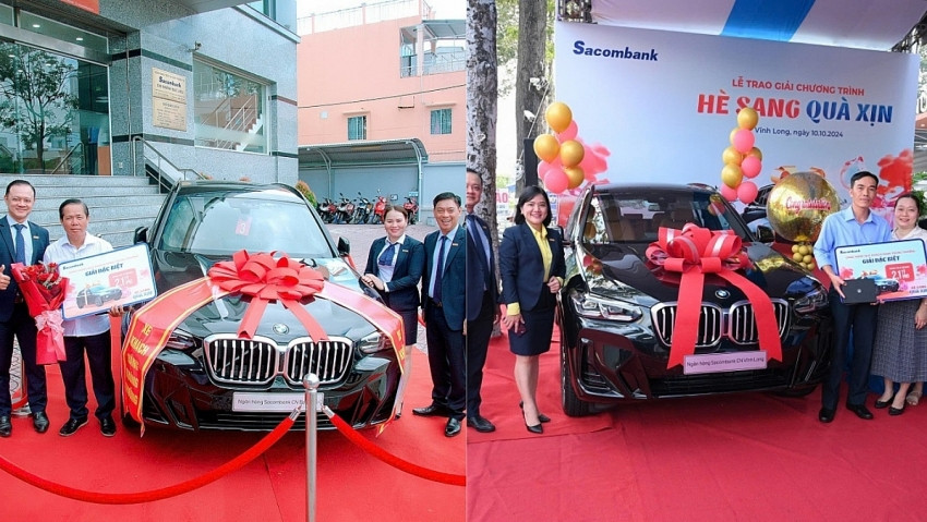 Sacombank (STB) tìm ra 2 chủ nhân may mắn trúng ô tô BMW trị giá hơn 2,1 tỷ đồng